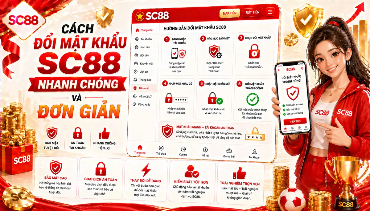 Cách đổi mật khẩu sc88 nhanh chóng và đơn giản