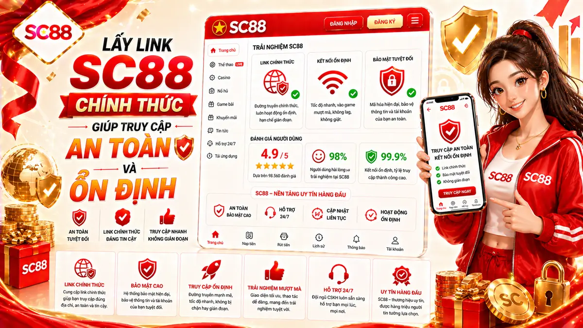 Lấy link sc88 chính thức giúp truy cập an toàn và ổn định